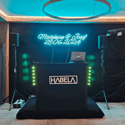 Aufbau einer Hochzeit von DJ Habela