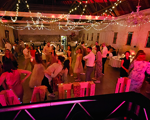 Tanzende Gäste auf einer Hochzeit mit DJ Habela